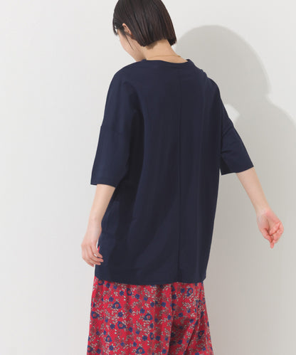 【OMNES】接触冷感 オーバーサイズ半袖プルオーバーTシャツ【252W427OMN006】
