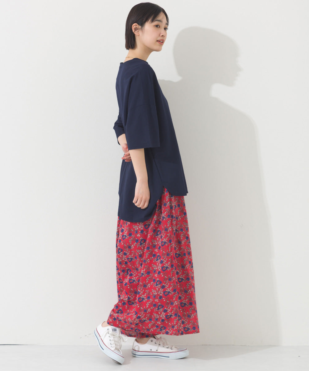 【OMNES】接触冷感 オーバーサイズ半袖プルオーバーTシャツ【252W427OMN006】