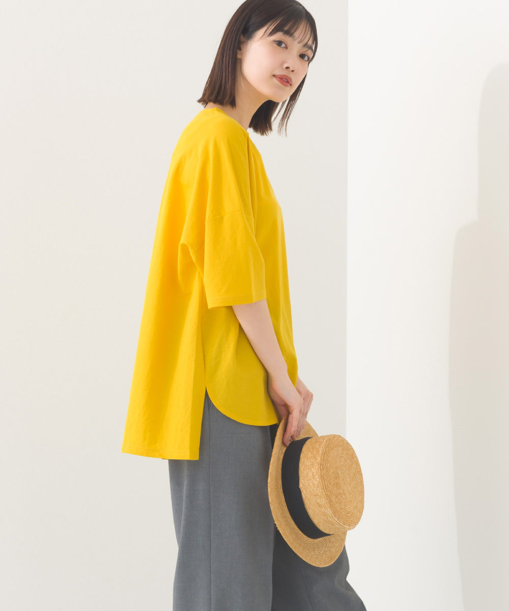 【OMNES】接触冷感 オーバーサイズ半袖プルオーバーTシャツ【252W427OMN006】