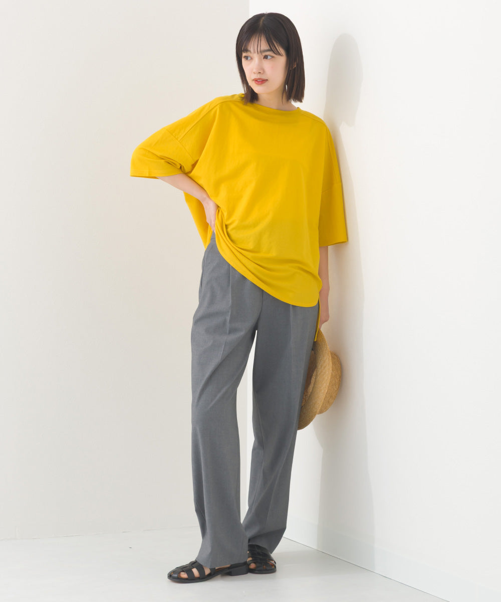 【OMNES】接触冷感 オーバーサイズ半袖プルオーバーTシャツ【252W427OMN006】