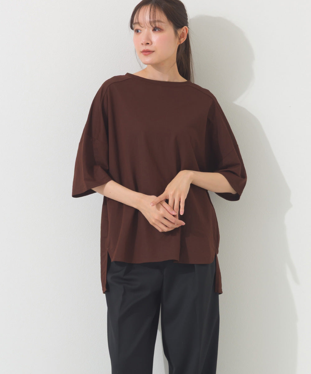 【OMNES】接触冷感 オーバーサイズ半袖プルオーバーTシャツ【252W427OMN006】