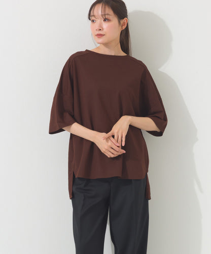 【OMNES】接触冷感 オーバーサイズ半袖プルオーバーTシャツ【252W427OMN006】