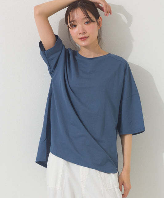 【OMNES】接触冷感 オーバーサイズ半袖プルオーバーTシャツ【252W427OMN006】