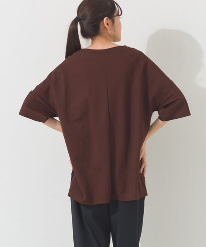 【OMNES】接触冷感 オーバーサイズ半袖プルオーバーTシャツ【252W427OMN006】