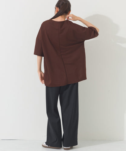 【OMNES】接触冷感 オーバーサイズ半袖プルオーバーTシャツ【252W427OMN006】