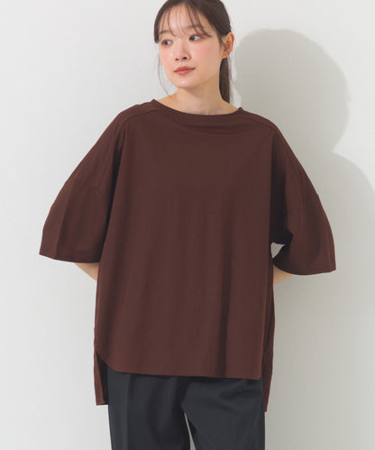 【OMNES】接触冷感 オーバーサイズ半袖プルオーバーTシャツ【252W427OMN006】