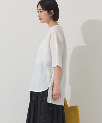 【OMNES】接触冷感 オーバーサイズ半袖プルオーバーTシャツ【252W427OMN006】