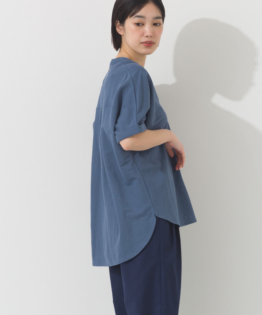 【OMNES】接触冷感 スキッパーブラウス【252W427OMN007】