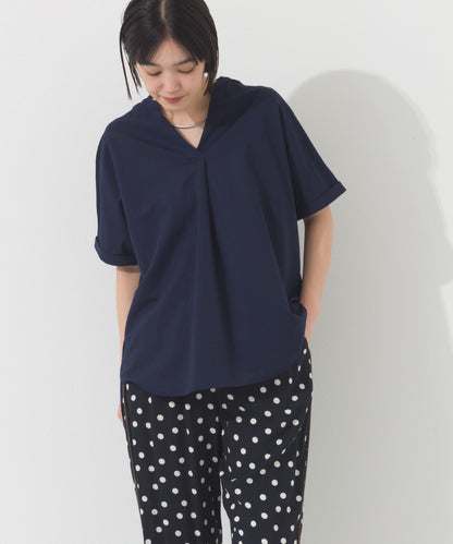 【OMNES】接触冷感 スキッパーブラウス【252W427OMN007】