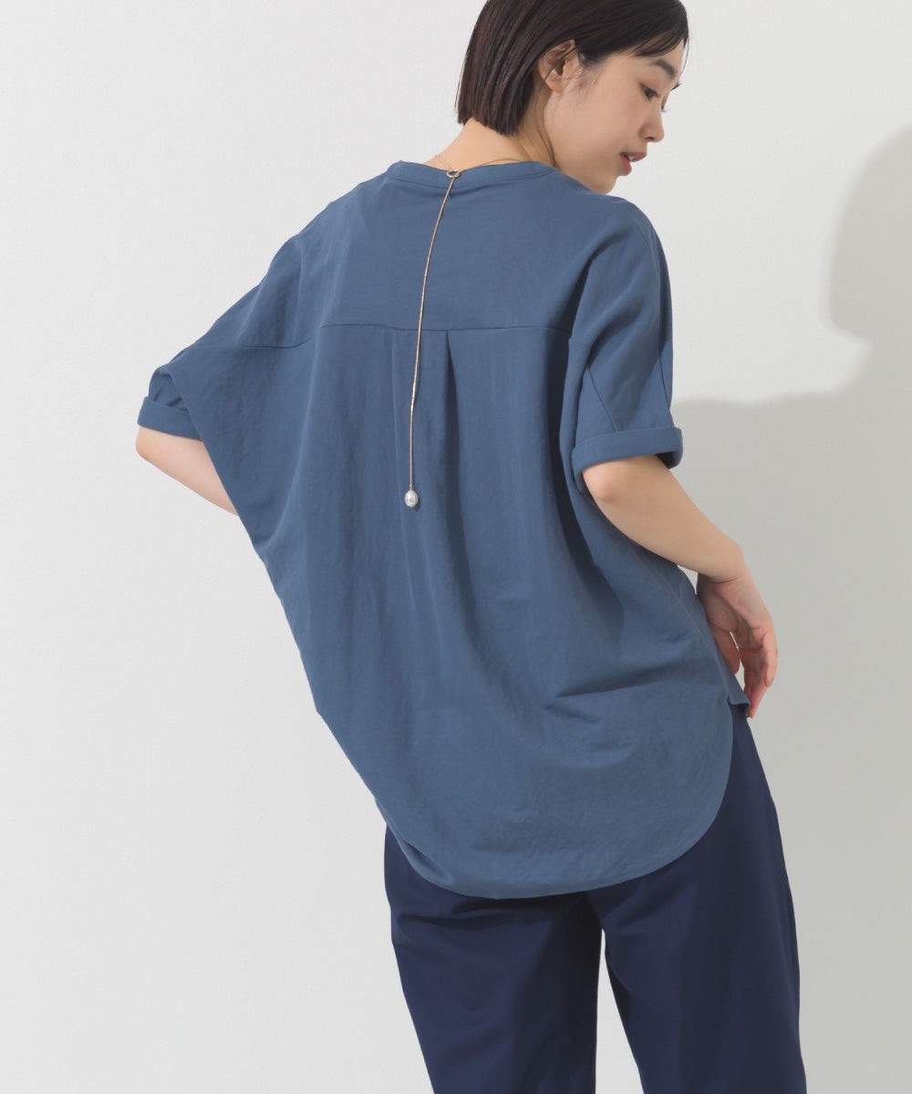 【OMNES】接触冷感 スキッパーブラウス【252W427OMN007】