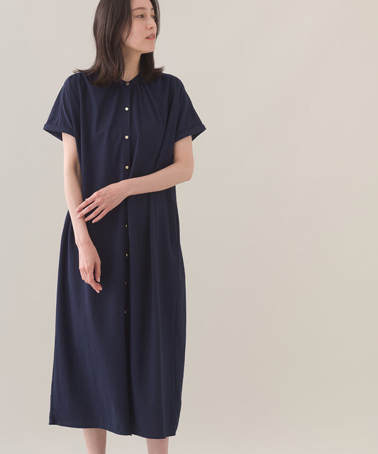 【OMNES】接触冷感 前開きシャツワンピース【252W427OMN008】