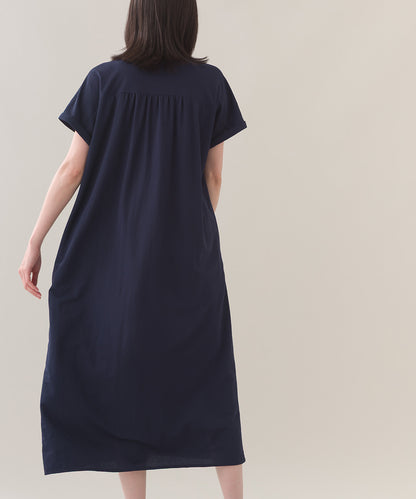【OMNES】接触冷感 前開きシャツワンピース【252W427OMN008】