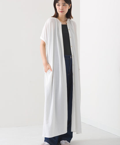 【OMNES】接触冷感 前開きシャツワンピース【252W427OMN008】