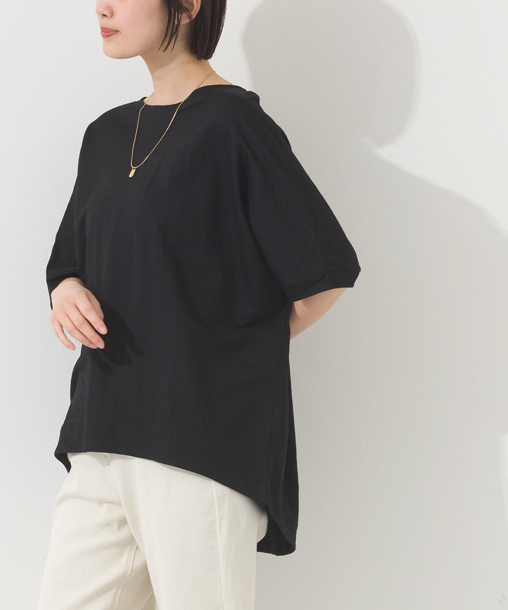 【OMNES】接触冷感ビッグシルエットプルオーバー半袖Tシャツ【252W427OMN009】