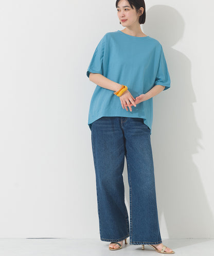 【OMNES】接触冷感ビッグシルエットプルオーバー半袖Tシャツ【252W427OMN009】