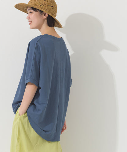 【OMNES】接触冷感ビッグシルエットプルオーバー半袖Tシャツ【252W427OMN009】