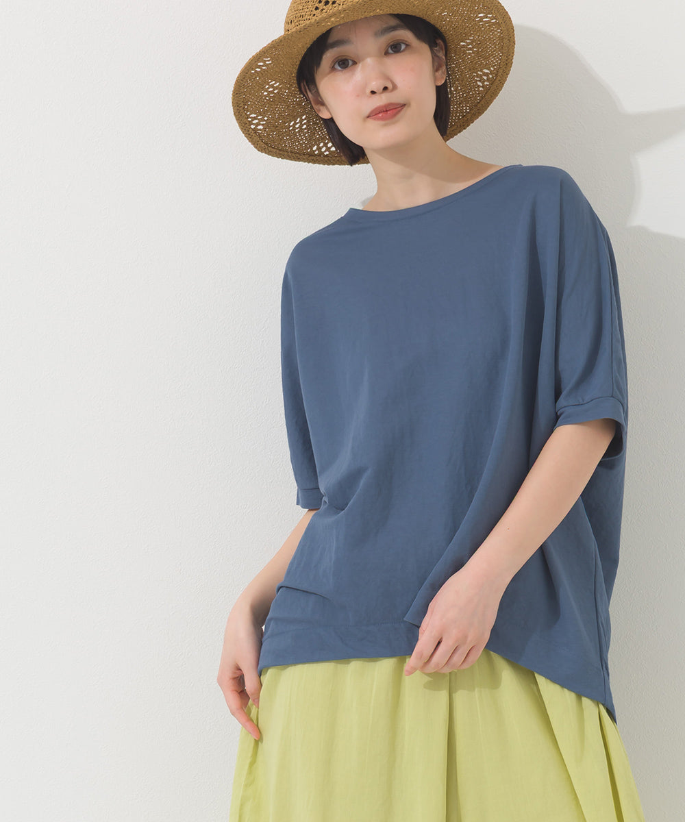 【OMNES】接触冷感ビッグシルエットプルオーバー半袖Tシャツ【252W427OMN009】