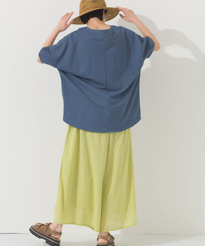 【OMNES】接触冷感ビッグシルエットプルオーバー半袖Tシャツ【252W427OMN009】