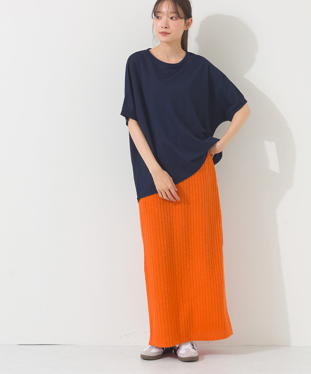 【OMNES】接触冷感ビッグシルエットプルオーバー半袖Tシャツ【252W427OMN009】