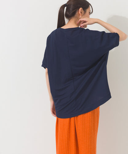 【OMNES】接触冷感ビッグシルエットプルオーバー半袖Tシャツ【252W427OMN009】