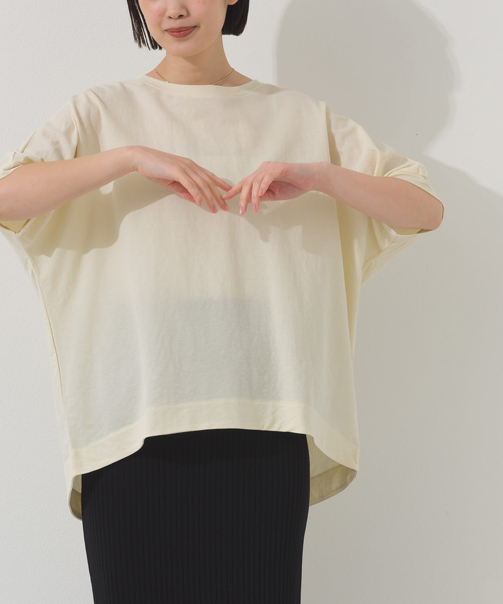 【OMNES】接触冷感ビッグシルエットプルオーバー半袖Tシャツ【252W427OMN009】