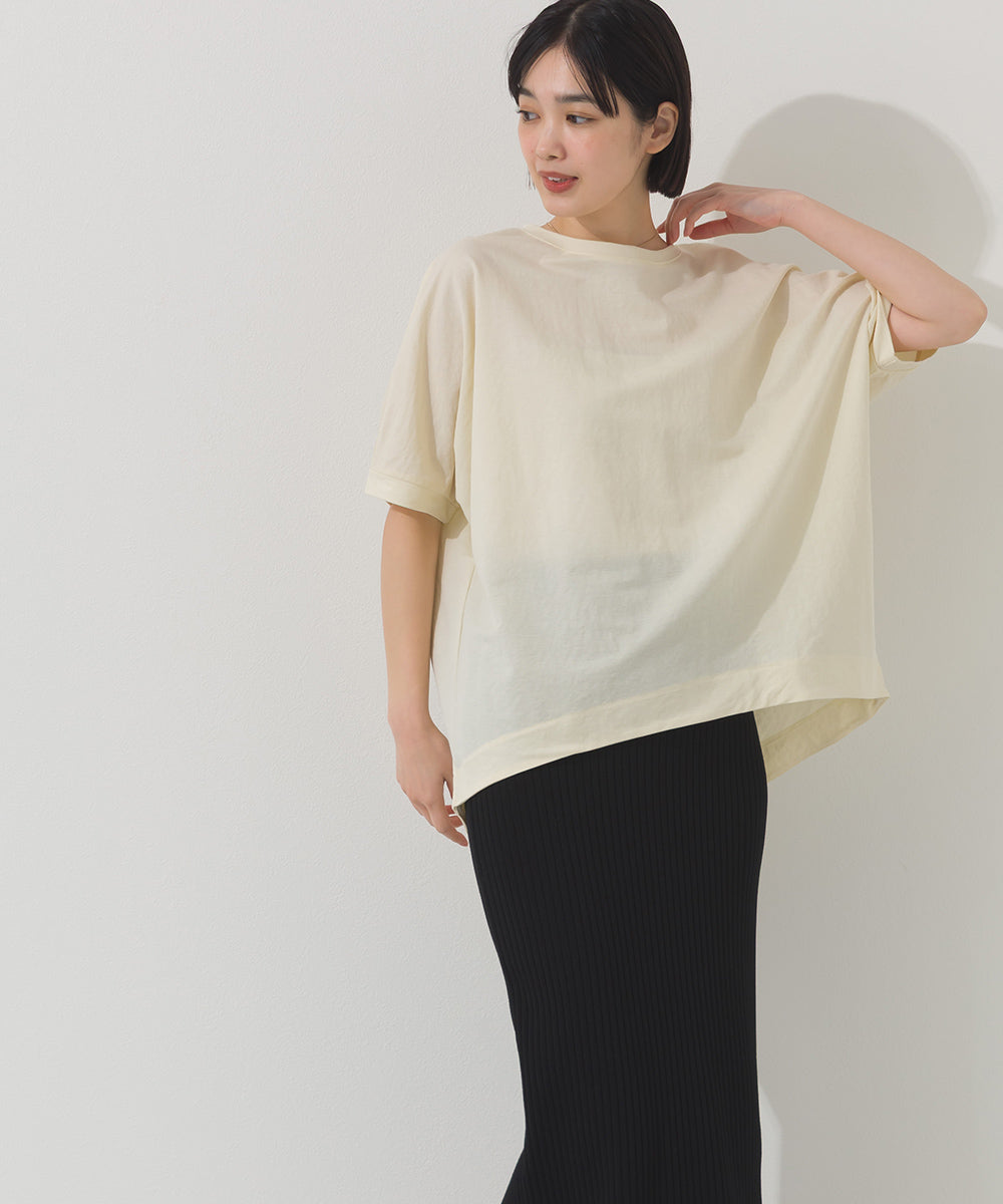 【OMNES】接触冷感ビッグシルエットプルオーバー半袖Tシャツ【252W427OMN009】