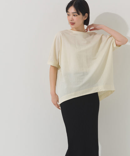 【OMNES】接触冷感ビッグシルエットプルオーバー半袖Tシャツ【252W427OMN009】