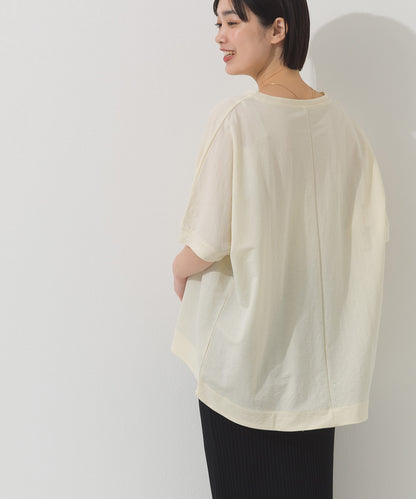 【OMNES】接触冷感ビッグシルエットプルオーバー半袖Tシャツ【252W427OMN009】