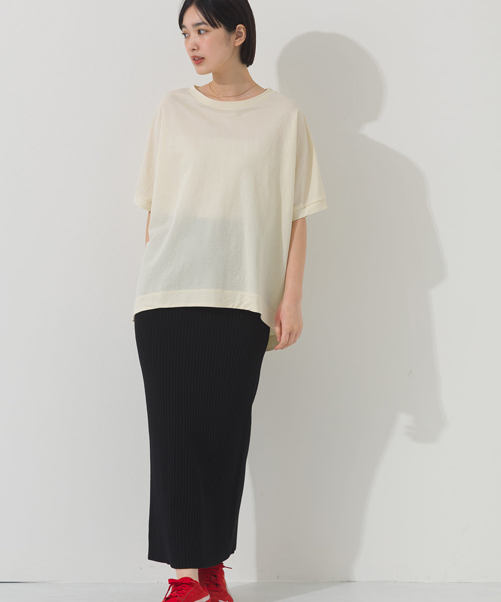 【OMNES】接触冷感ビッグシルエットプルオーバー半袖Tシャツ【252W427OMN009】