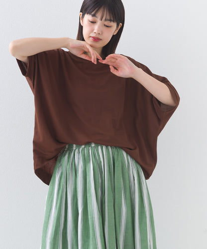 【OMNES】接触冷感ビッグシルエットプルオーバー半袖Tシャツ【252W427OMN009】