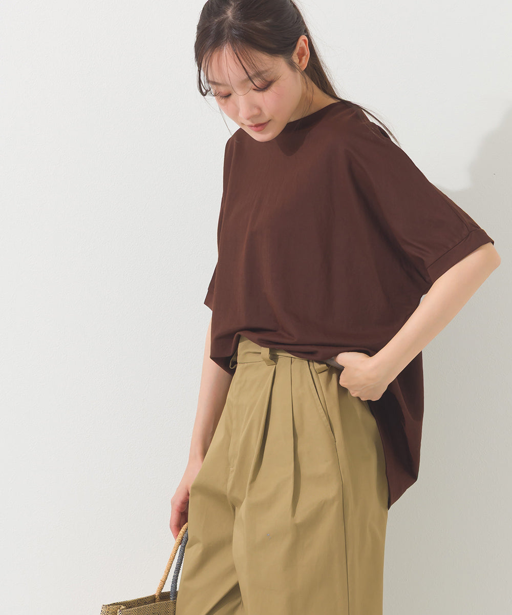 【OMNES】接触冷感ビッグシルエットプルオーバー半袖Tシャツ【252W427OMN009】