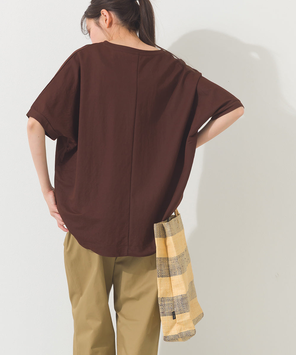 【OMNES】接触冷感ビッグシルエットプルオーバー半袖Tシャツ【252W427OMN009】