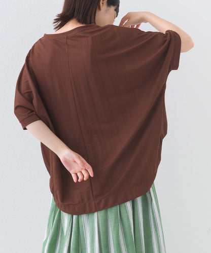 【OMNES】接触冷感ビッグシルエットプルオーバー半袖Tシャツ【252W427OMN009】