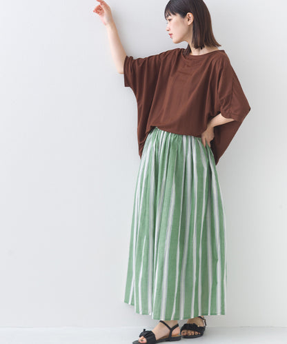 【OMNES】接触冷感ビッグシルエットプルオーバー半袖Tシャツ【252W427OMN009】