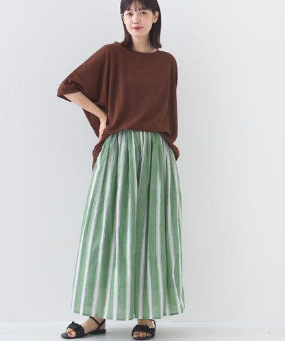 【OMNES】接触冷感ビッグシルエットプルオーバー半袖Tシャツ【252W427OMN009】