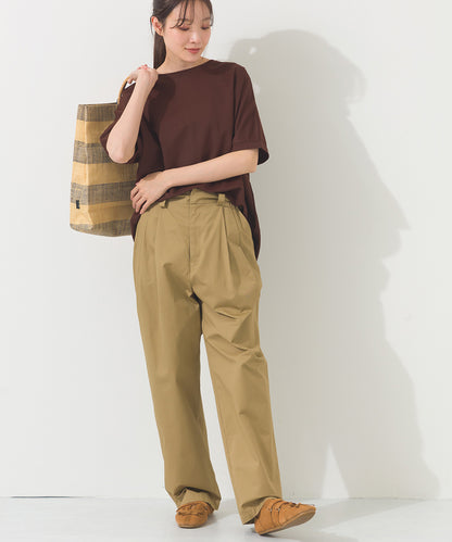 【OMNES】接触冷感ビッグシルエットプルオーバー半袖Tシャツ【252W427OMN009】