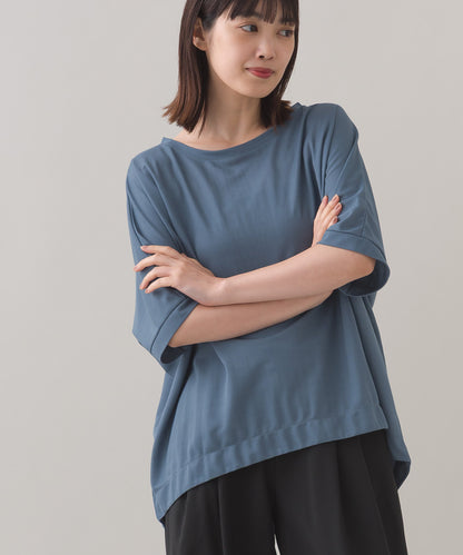 【OMNES】接触冷感ビッグシルエットプルオーバー半袖Tシャツ【252W427OMN009】