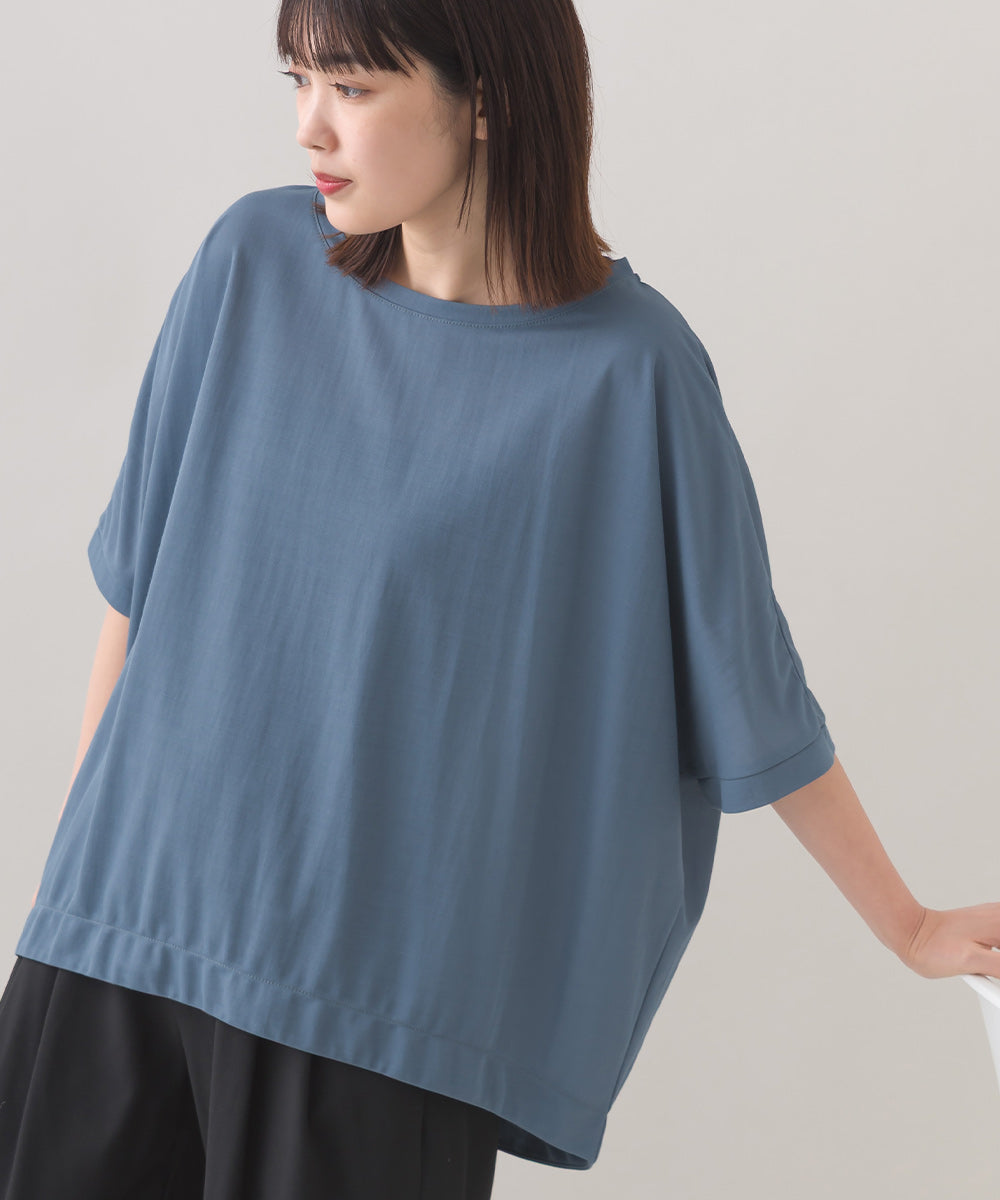 【OMNES】接触冷感ビッグシルエットプルオーバー半袖Tシャツ【252W427OMN009】