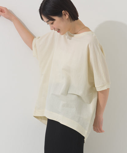 【OMNES】接触冷感ビッグシルエットプルオーバー半袖Tシャツ【252W427OMN009】