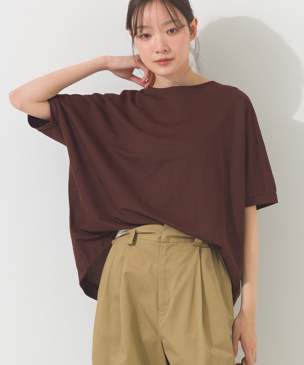 【OMNES】接触冷感ビッグシルエットプルオーバー半袖Tシャツ【252W427OMN009】