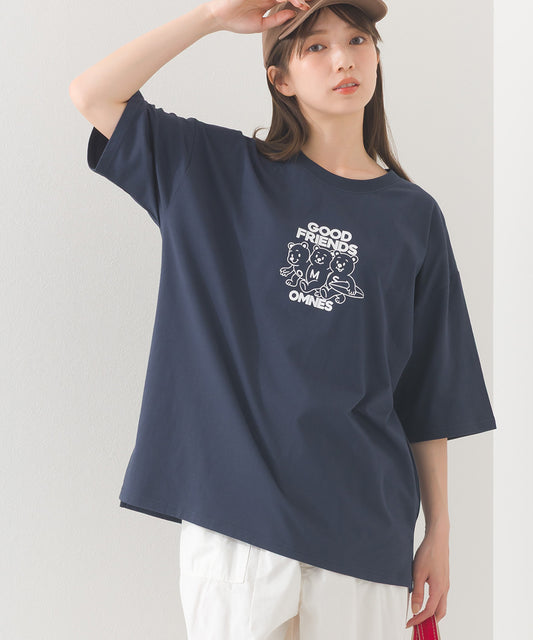 【OMNES】プリントTシャツF GOOD FRIENDS【252W427EVN006】