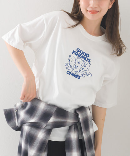 【OMNES】プリントTシャツF GOOD FRIENDS【252W427EVN006】