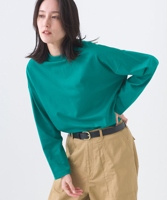 【e voi】モックネック長袖Tシャツ TEIJIN sorona 接触冷感【253W427EVO003】