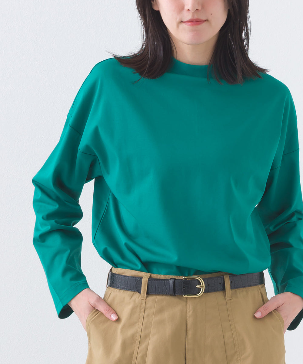 【e voi】モックネック長袖Tシャツ TEIJIN sorona 接触冷感【253W427EVO003】