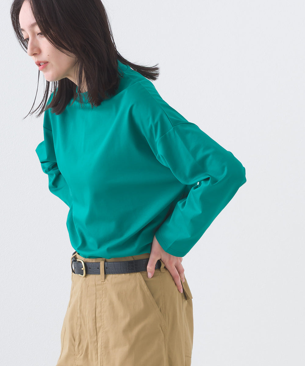 【e voi】モックネック長袖Tシャツ TEIJIN sorona 接触冷感【253W427EVO003】