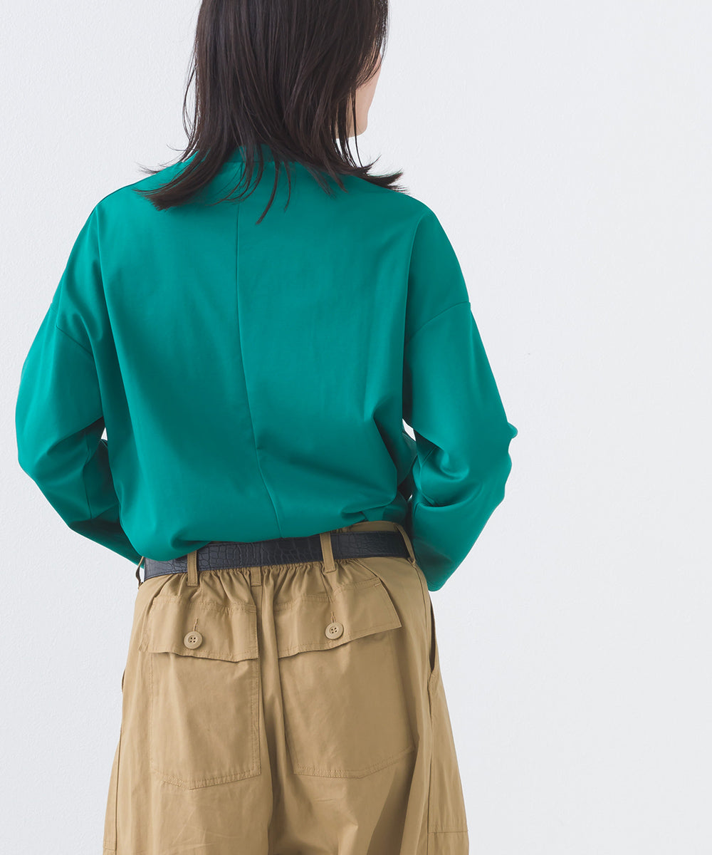 【e voi】モックネック長袖Tシャツ TEIJIN sorona 接触冷感【253W427EVO003】