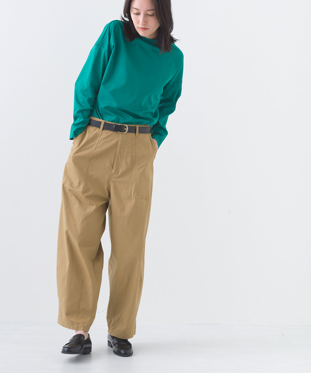 【e voi】モックネック長袖Tシャツ TEIJIN sorona 接触冷感【253W427EVO003】