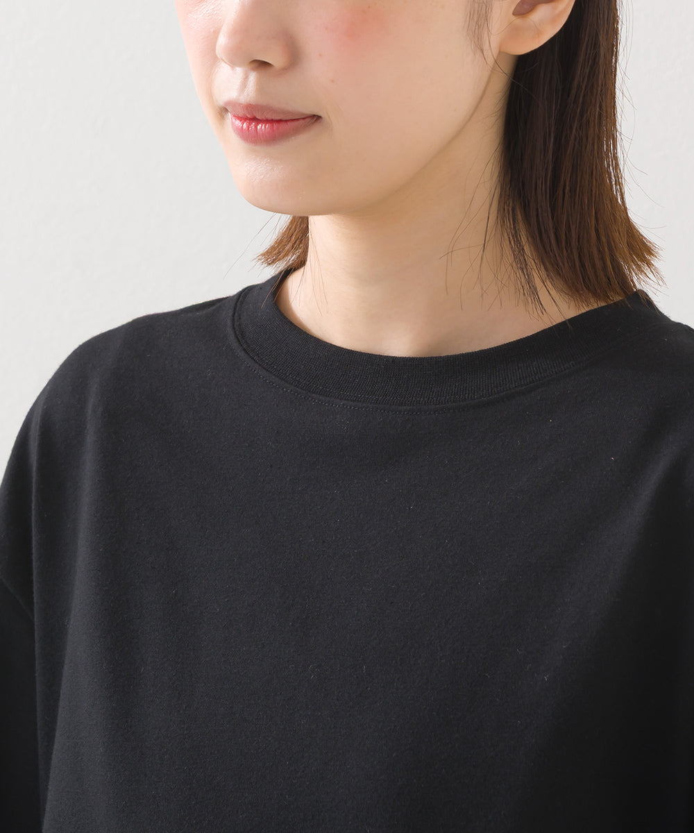 【228】バックプリント オーバー半袖Tシャツ ねこちゃんプリント ワッペン【253W427228006】