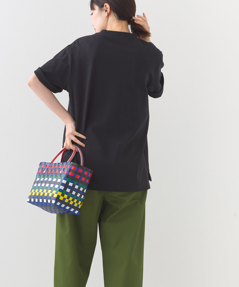 【OMNES】コットンロゴプリントオーバーサイズTシャツ ベアLA 半袖Tシャツ【253W427OMN013】