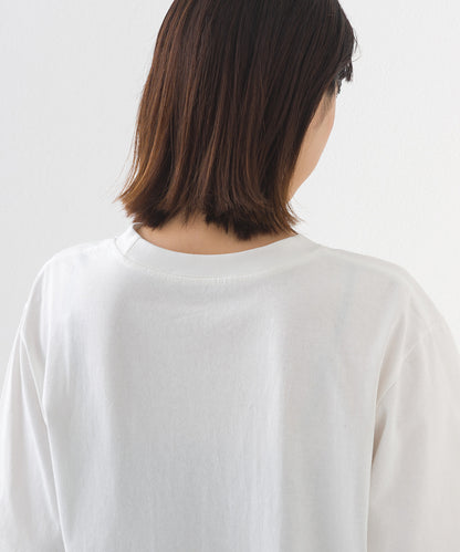 【OMNES】コットンロゴプリントオーバーサイズTシャツ ベアLA 半袖Tシャツ【253W427OMN013】